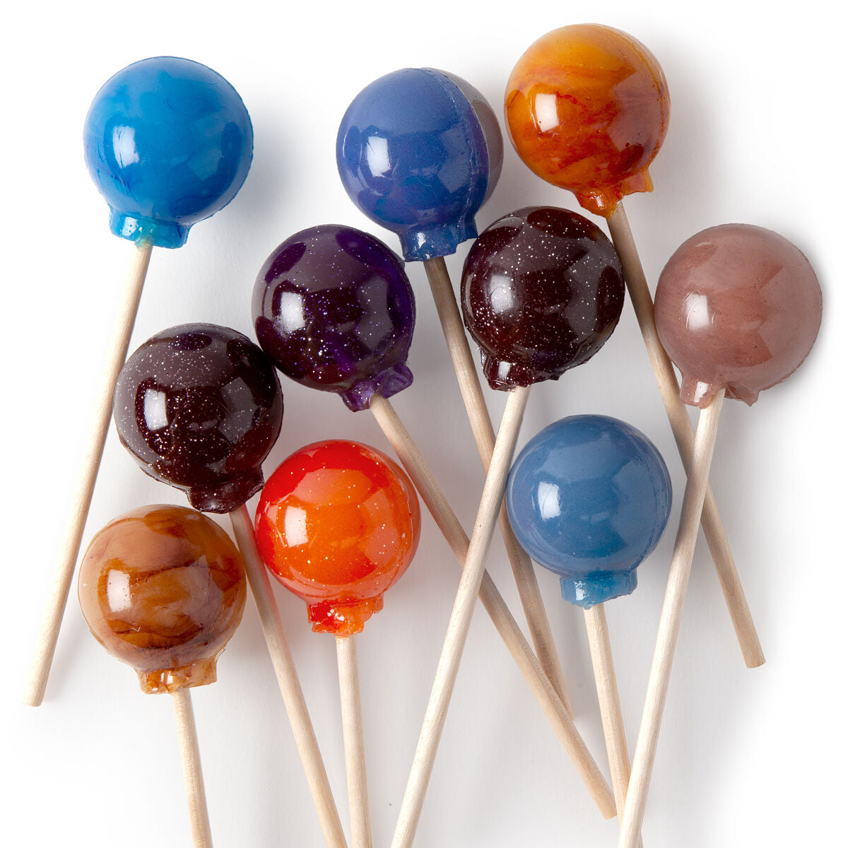 Planet Lollipops Set Of 10 Assorted Flavors