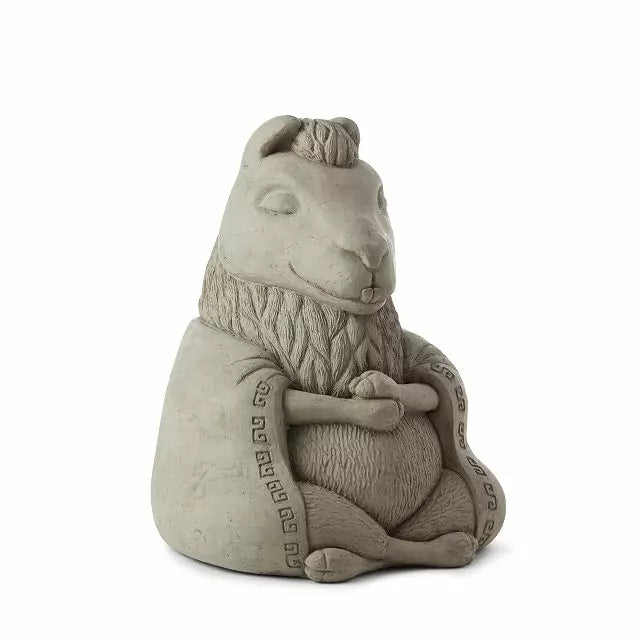 Zen Llama Garden Sculpture Handmade Cement