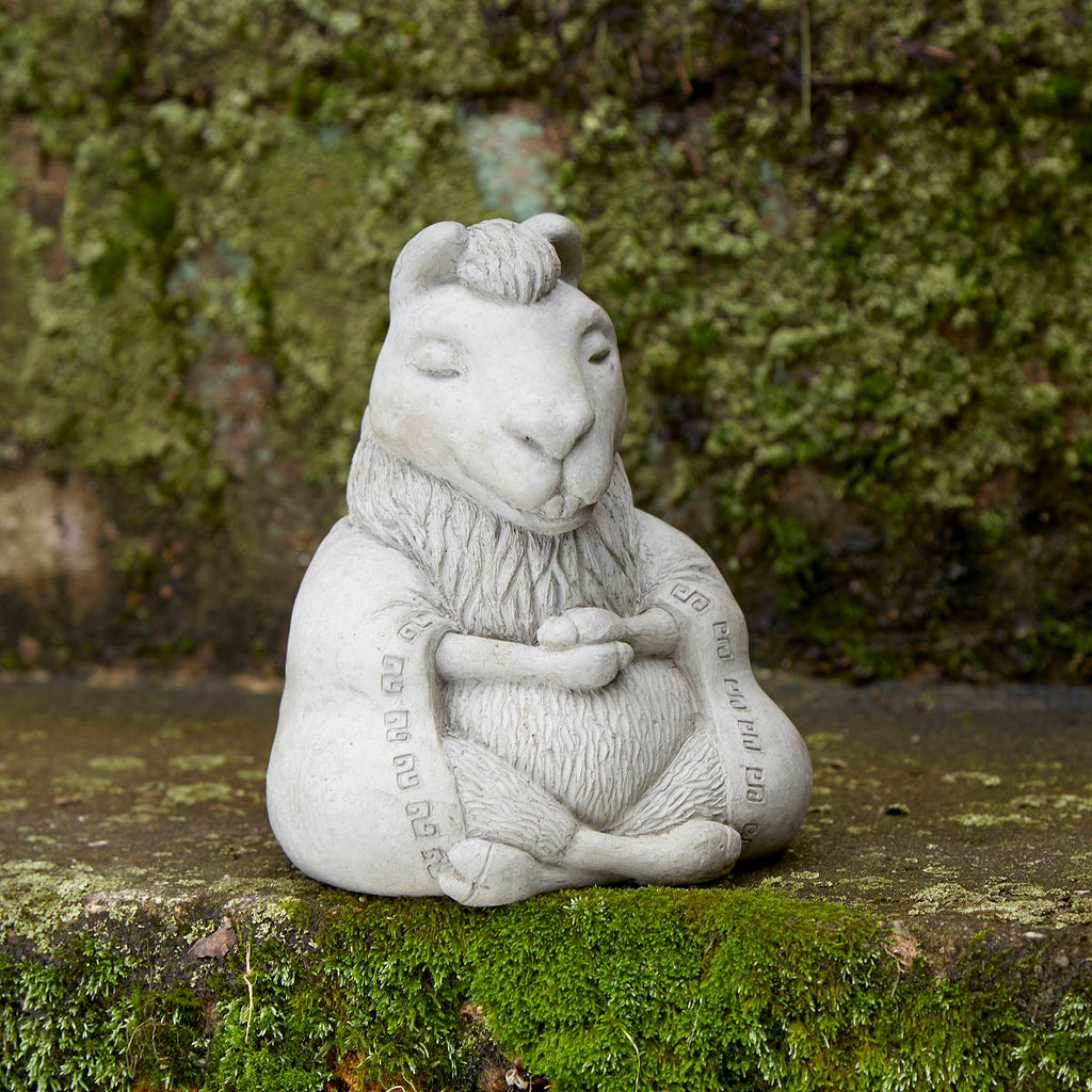 Zen Llama Garden Sculpture Handmade Cement