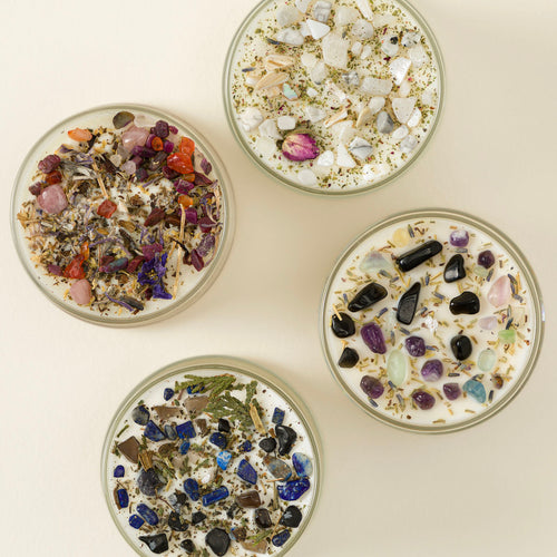 Birth Month Gemstone & Flower Candle