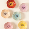 Little Flower Snack Bowls Set Of 6 Stoneware