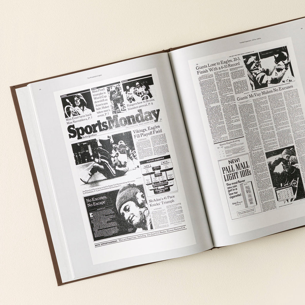 New York Times Custom Football Team Book Vegan Leather