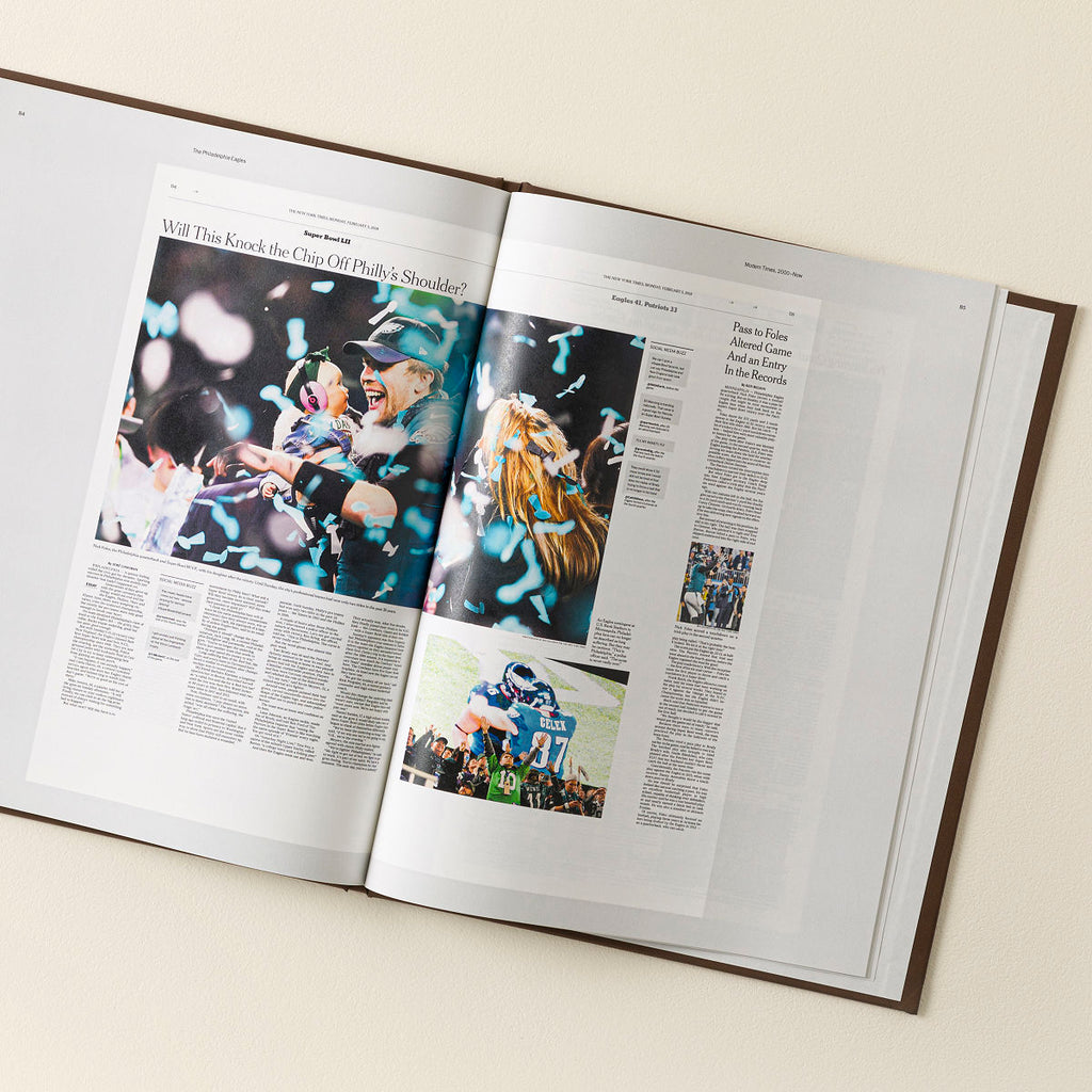 New York Times Custom Football Team Book Vegan Leather