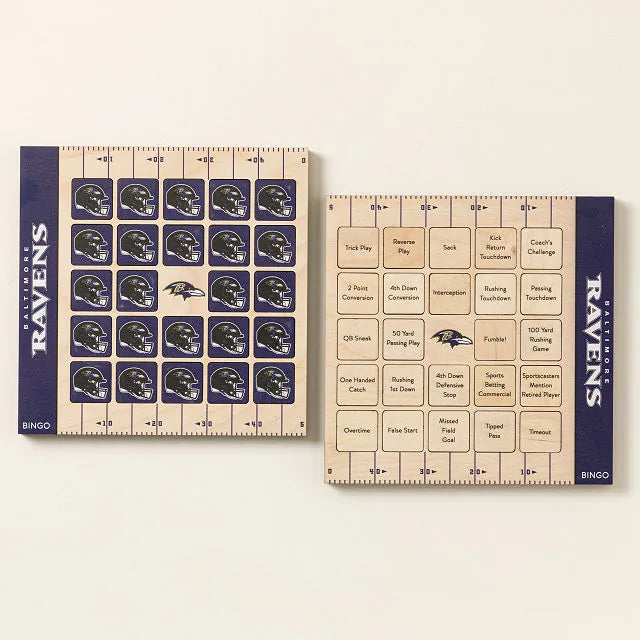 NFL Game Day Bingo Set Of 2