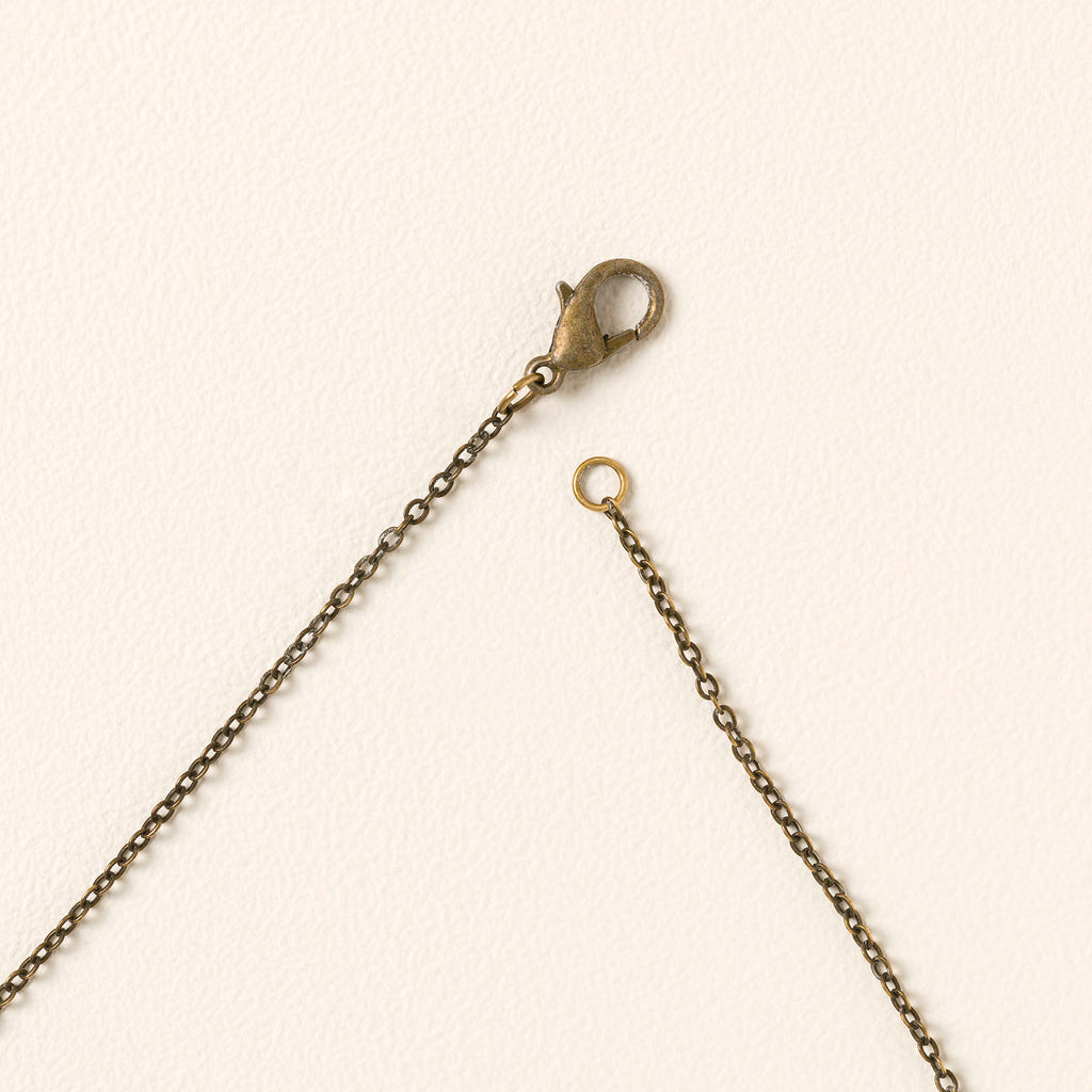 Tiny Tarot Deck Necklace Brass Pendant 30in Chain