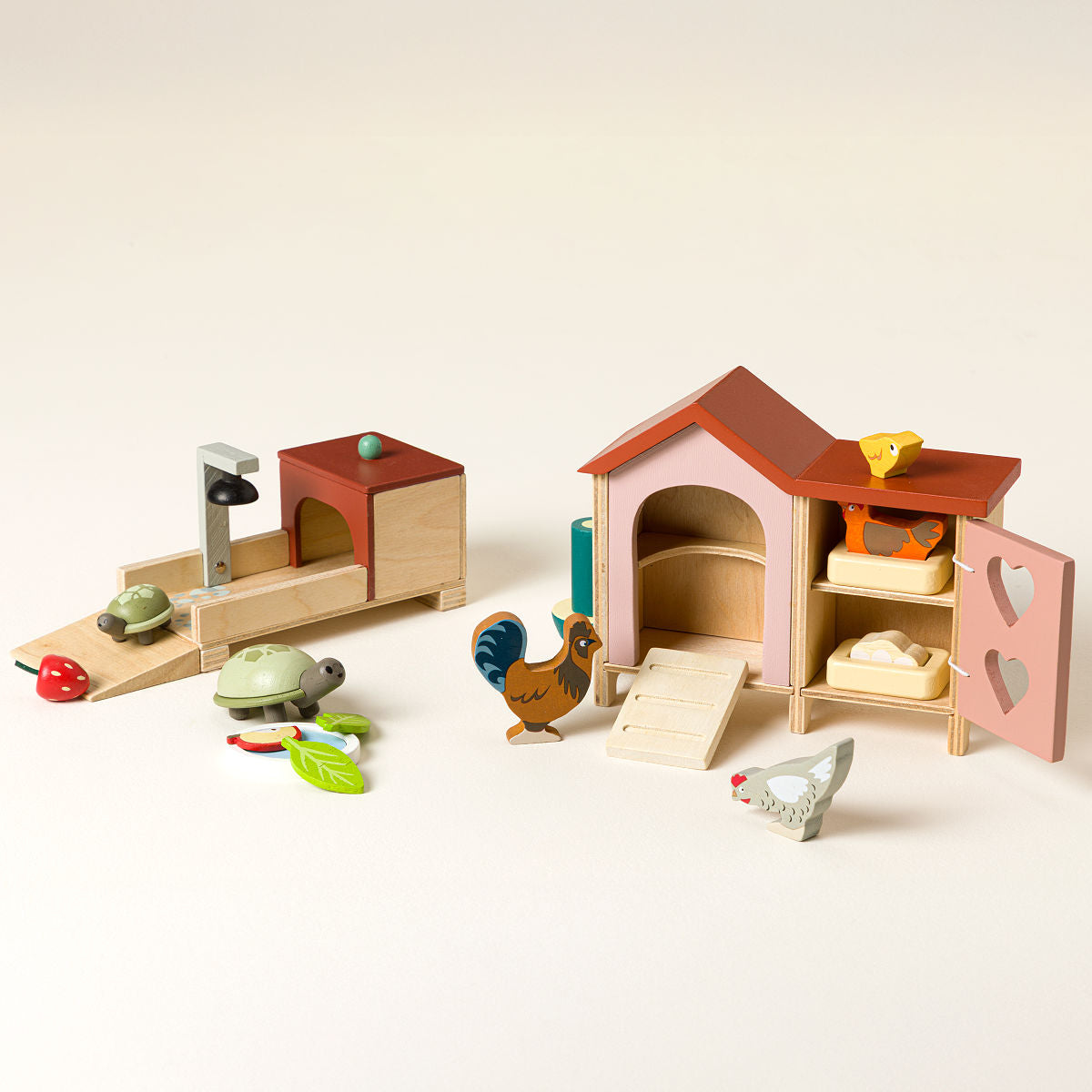 Emotional Support Desk Pets Wooden Animal Set