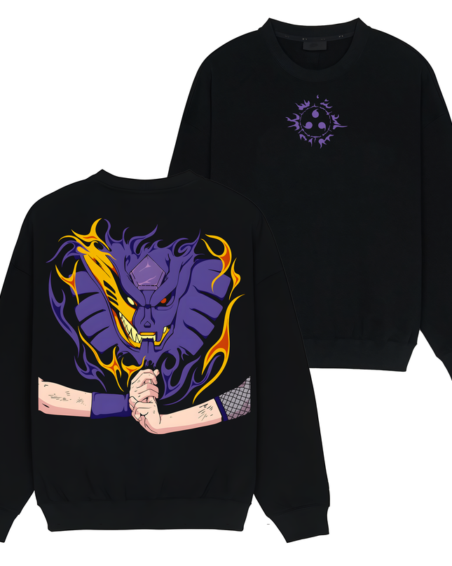 Sasuke Uchiha Susano x Kurama Naruto - TShirt Sweatshirt Hoodie ORCA378